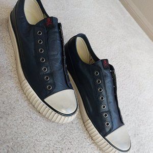 NEW John Varvatos BooTleg Coated Linen Low Top Shoes - MEN 9.5 - Midnight